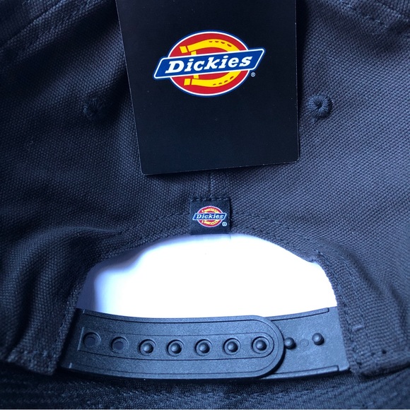NEW DICKIES Cap Washed Canvas Hat Black Adjustable Snapback One Size Men’s - Picture 5 of 15